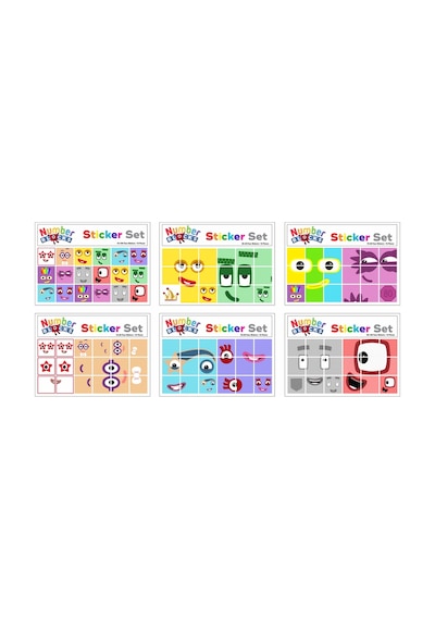 Number Blocks Matematik Eğitici Birim Küp Snapcubes Kafa Sticker 108 Adet