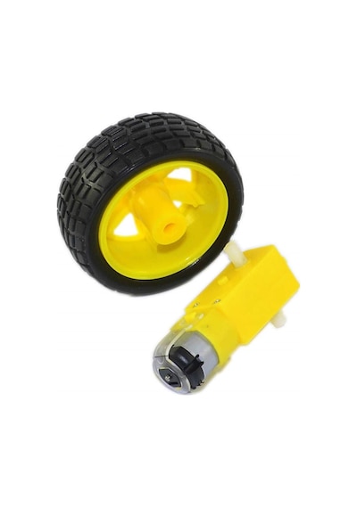 Arduino 6V 250 Rpm Motor Ve Tekerlek Seti