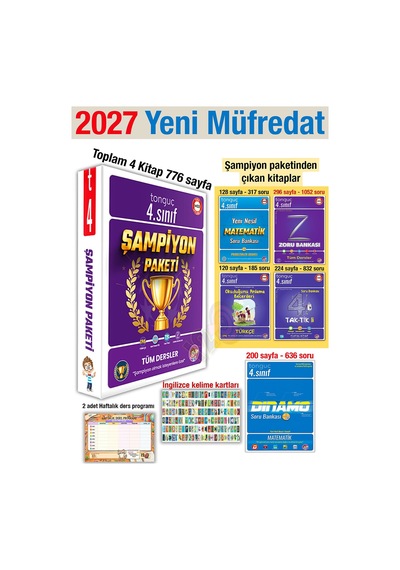 4. Sınıf 2027 Şampiyon Paketi Matematik Dinamo Soru Bankası Seti