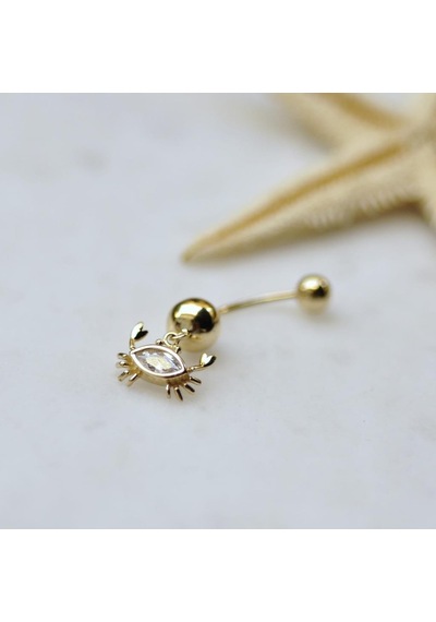 Yengeç Göbek Piercing Gold