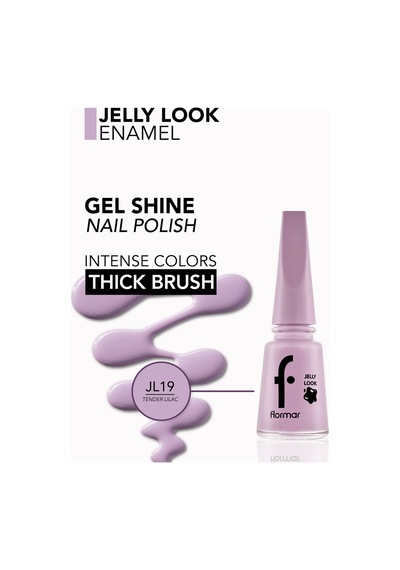 Flormar Jel Görünümlü Parlak Oje (LİLA) - Jelly Look Nail Enamel- Jl19 Tender L- 8690604282135