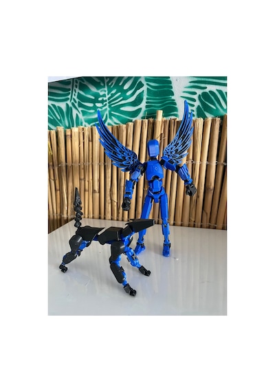 Kanatlı Dummy 13 Robot Ve Dummy K9 Köpeği Hareketli Figür Seti