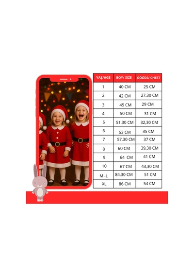 Ays Baby Kız Çocuk Noel Elbise Kostüm Kırmızı
