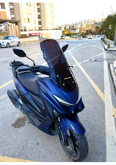 Motocam Arora Max T Easy 125 Ön Cam 2022-2026 Model 65cm Siyah Renkli 4mm Orta Boylu