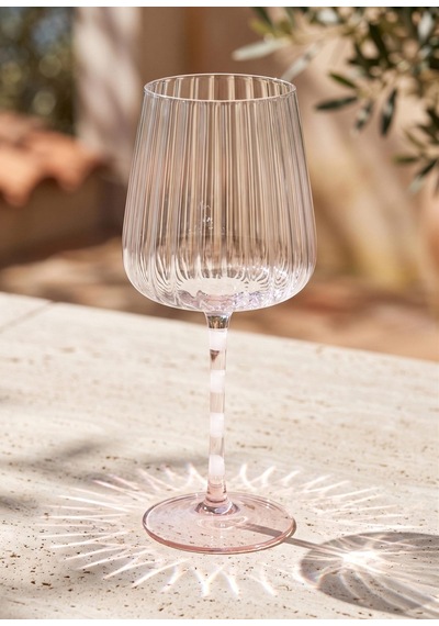 The Mia Şarap Kadehi Pembe Beyaz 600 Ml Çok Renkli