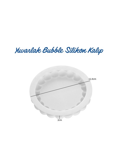 Yuvarlak Şekilde Bubble Alçı & Taş Tozu, Hobi Döküm Çalışmaları İçin Esnek Silikon Kalıp 1 Adet