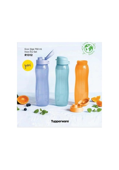 Silim Şişe Suluk 750 Ml 3 Lü Set Mor Turkuaz Turuncu