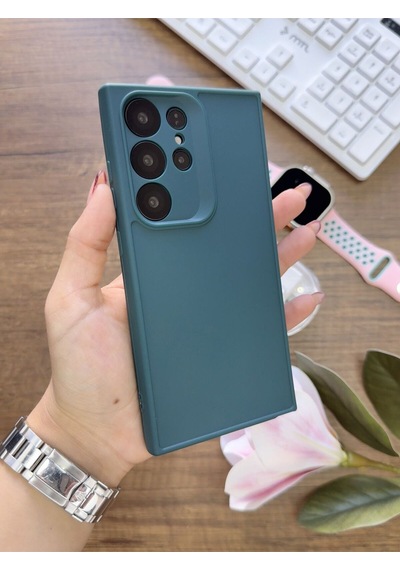Samsung Galaxy S25 Ultra Uyumlu Kamera Korumalı Darbeye Dayanıklı Renk Atmayan Keep Silikon Kılıf Haki