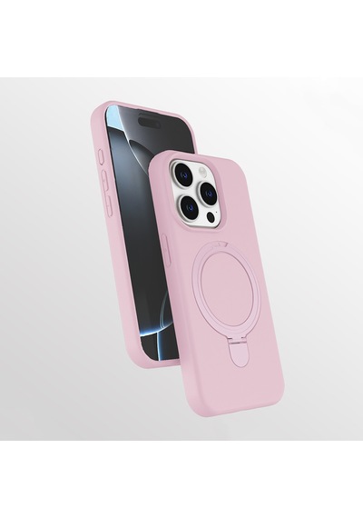 Teleplus Apple Uyumlu iPhone 15 Pro Kılıf Manyetik Şarj Özellikli Yüzüklü Standlı Samara Kapak