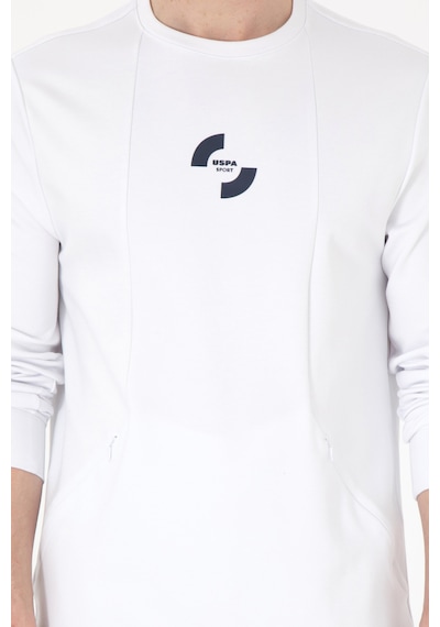 U.S. Polo Assn. Erkek Regular Fit Bisiklet Yaka Beyaz Sweatshirt 50290778-VR013