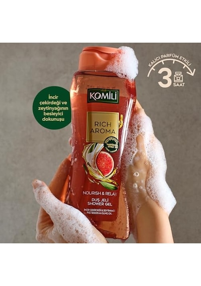 Rich Aroma Nourish Ve Relax Kalıcı Parfüm Etkili Duş Jeli 500 Ml, F3100219-001, Somon Diğer