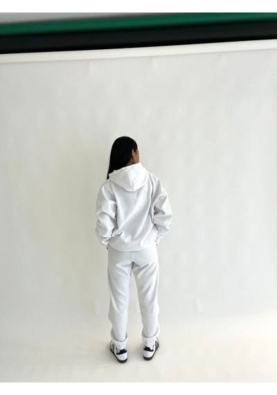 Ellore Australia Eşofman Takımı Sweatshirt Jogger - Beyaz Baskılı Oversize Şardonlu Kapüşonlu Beyaz Ellore Australia Eşofman Takımı Sweatshirt Jogger - Beyaz Baskılı Oversize Şardonlu Kapüşonlu Beyaz