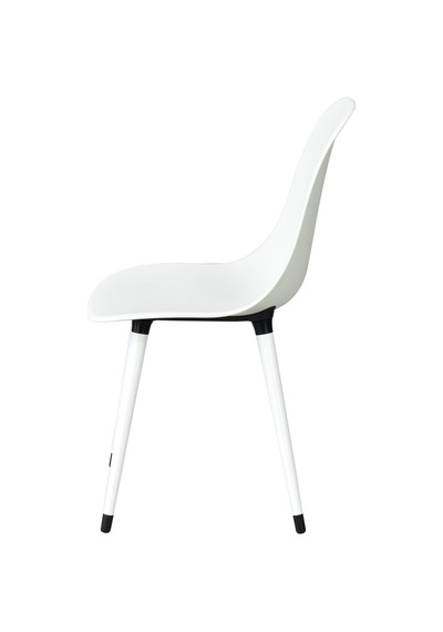 Vilinze Eames Beyaz Ahşap Ayak Plastik Beyaz Sandalye