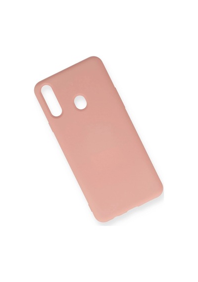 Samsung Galaxy A20s Kılıf Nano İçi Kadife Silikon - Pudra
