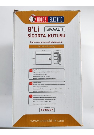 Horoz 8'li Sıva Altı Sigorta Kutusu