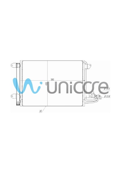 Unıcore Audı A3 2003 . Golf5/6 2005 Klima Radyatörü 1K0820411F/G