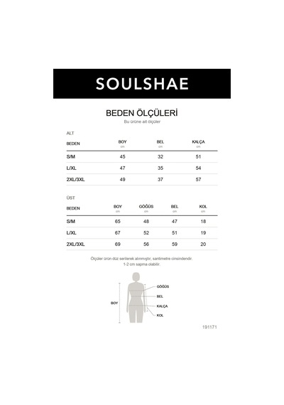 Soulshae Kadın Keten V Yaka Kısa Kollu Takım Siyah