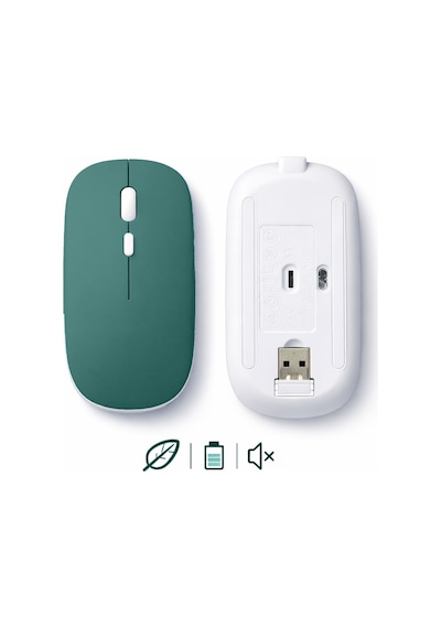 Type-c Şarjlı Bluetooth Mouse Apple Uyumlu MacBook iPad Laptop İnce Gövde Dongle Ve Kablo Dahil 13754