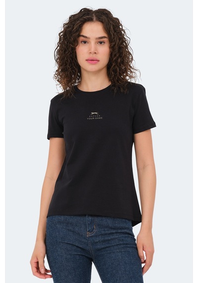 Slazenger Vıraj 2 Li Set Kadın Tişört Ekru - Siyah