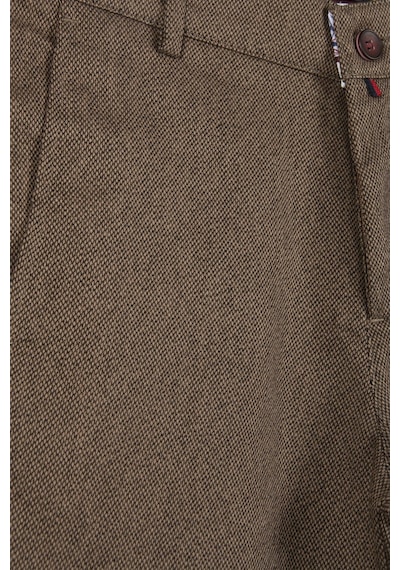 Terapi Men Erkek Koyu Kahverengi Slim Fit Keten Şort Çokrenkli