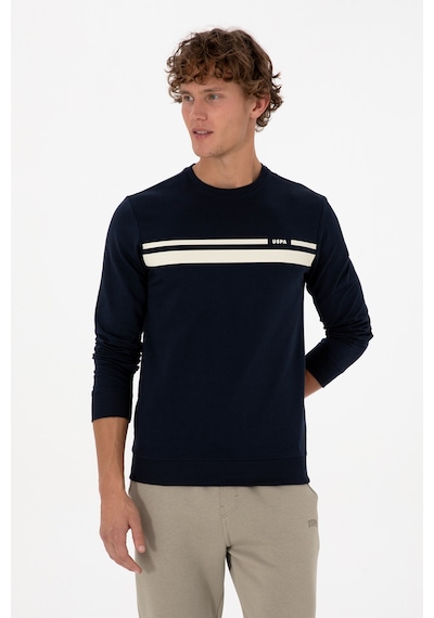 U.S. Polo Assn. Erkek Regular Fit Bisiklet Yaka Lacivert İnce Sweatshirt 50313801-VR033