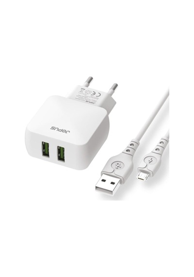 Jopus Universal Micro Jo-du01 Dualm 2in1 2,4 A Şarj Seti Beyaz