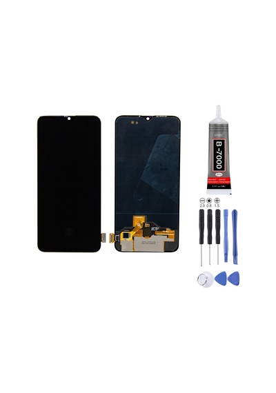 Oppo Rx17 Neo Uyumlu Lcd Ekran Çıtasız Siyah Parmak İzi Okuyan Oled + Montaj Kiti