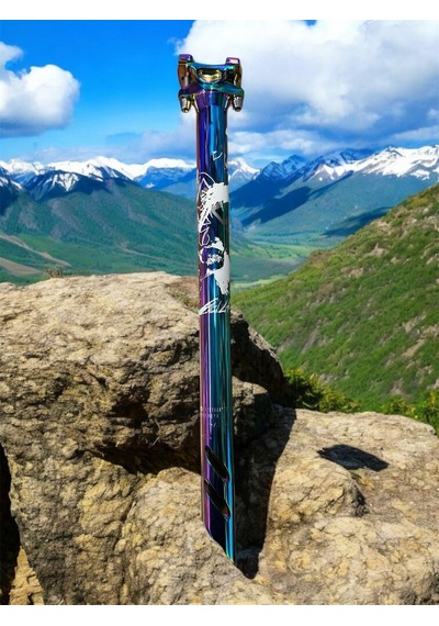 Xbyc 676 Düz 27.2mm X 350mm Sele Borusu Bisiklet Koltuk Borusu Alüminyum Rainbow Çok  Renkli