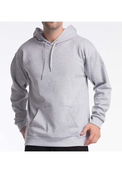Unisex Oversize Kapüşonlu Sweatshirt Gri
