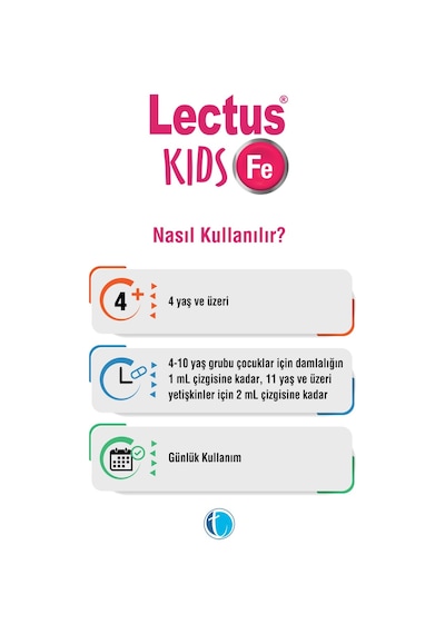 Lectus Kids Mikroenkapsüle Demir Minerali 30 ml Damla