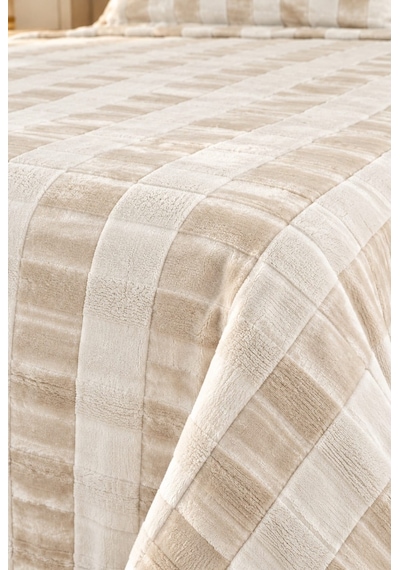 Kapreo Home Hennesey 3 Parça Comforter Yorgan Yatak Örtüsü Seti Çift Kişilik 240x260 Krem