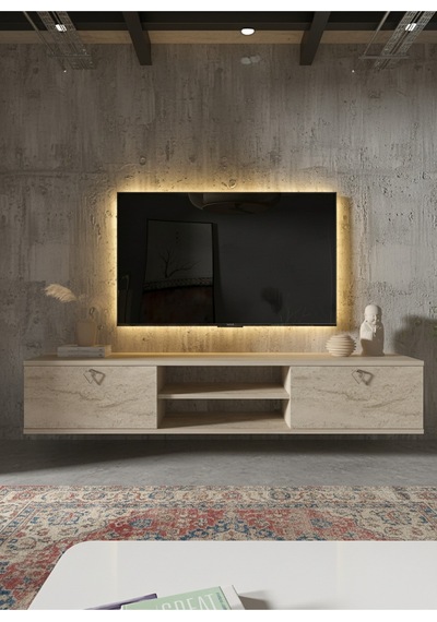 Resital Tv Ünitesi S1835-6 Traverten Traverten