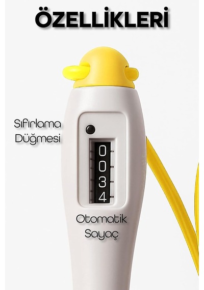 Atlama İpi Uzunluk Ayarlanabilir Mekanik Sayaçlı Ayarlı Göstergeli Atlama İpi Jump Rope 5006