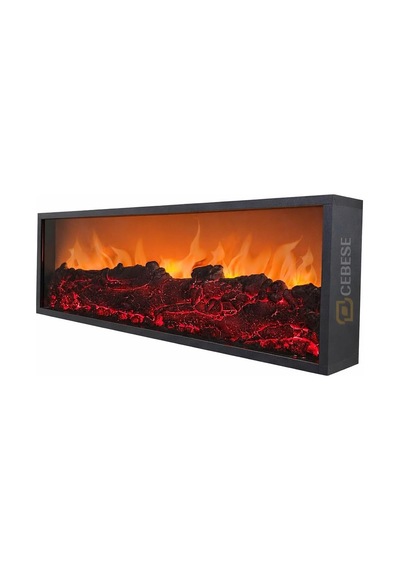 Dekoratif Elektrikli Yapay Şömine - 100x31.5x16.5 Cm - Farklı Renk Modları,kumandalı, Bluetooth Ses