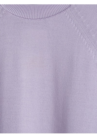 Lcw Modest Lila Bisiklet Yaka Kadın Triko Tunik