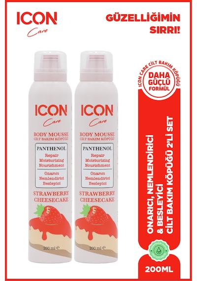 Icon Cilt Bakım Köpüğü Strawberry & Cheesecake 2'li Set
