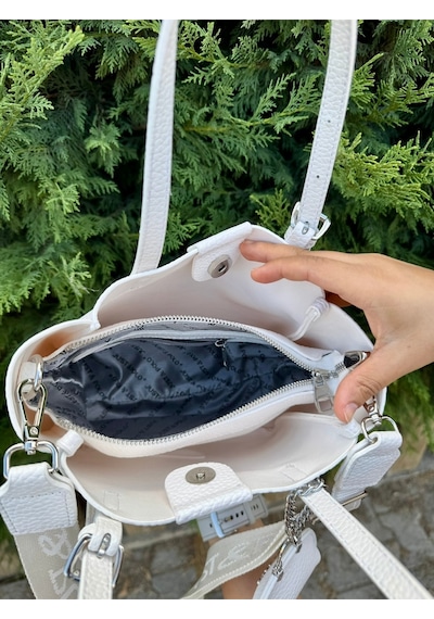 Just Polo Kadın Yeni Sezon 3 Bölmeli Yumuşak Deri Lüks Ve Şık Dokunuş El & Omuz Çantası Shoulder Bag Bej
