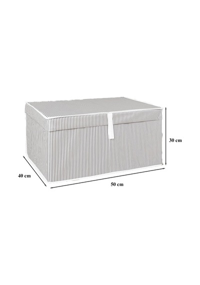 Çok Amaçlı Düzenleyici Kapaklı Sandık Tipi Kutu Hurç Organizer 50 X 40 X 30, Gri