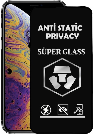 Apple Uyumlu   iPhone X Tam Kaplayan Anti Statik Hayalet Süper Ekran Koruyucu Cam