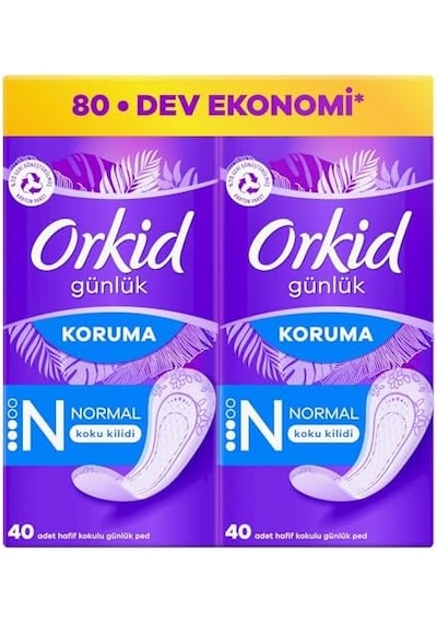Orkid Günlük Ped Normal Dev Ekonomi Paket 80 Adet Ped