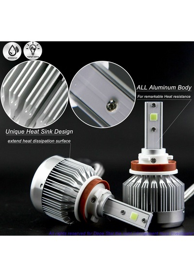 Space Led Far Ampulü H11-3500Lmx2-30W-12V Buz Mavisi /  Laam705
