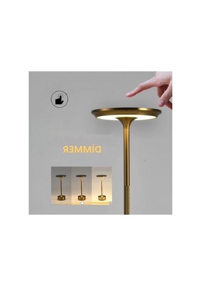 Dokunmatik Dimmerli Masa Lambası - 28 Cm 10 Parça Siyah