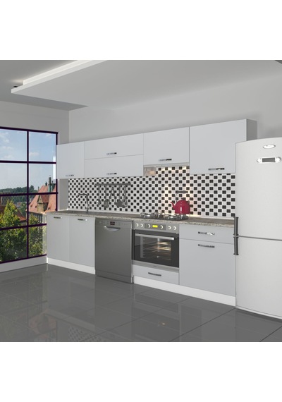 Decoraktiv Elite 280y Ankastre Fırın Modüllü Mdf Hazır Mutfak Dolabı - Tezgah Dahil - Buz Gri Açık Gri Decoraktiv Elite 280y Ankastre Fırın Modüllü Mdf Hazır Mutfak Dolabı - Tezgah Dahil - Buz Gri Açık Gri