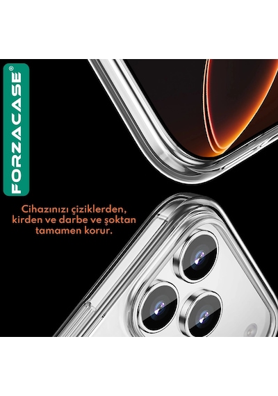 Forzacase Tecno Spark 40 Pro İle Uyumlu Clearmag Serisi Magsafe Özellikli Kristal Şeffaf Sert Kılıf