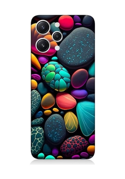 Xiaomi Redmi 12 Uyumlu Artx Kırmızı Doğa Taşlar Desenli Silikon Kılıf