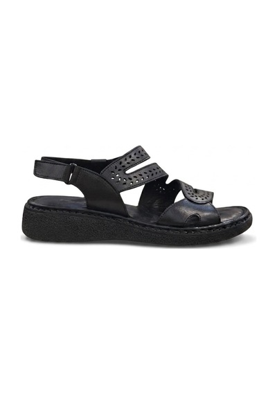 Siyah Kadın Hakiki Deri Sandalet 213.a-095-24425