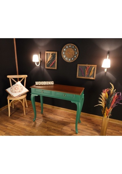 Wooding 120 Cm Çekmeceli Masif Yeşil Ceviz Dresuar (548589918) Yeşil