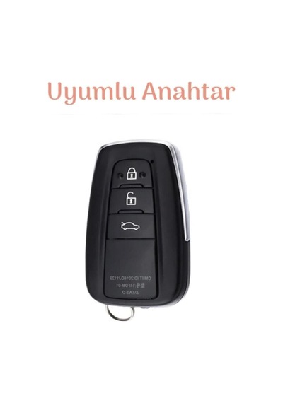 Lüx Toyota C-hr Corolla Rav4 Land Cruiser 3 Buton Sustasız Nano Anahtar Kılıfı Beyaz Gold Renk