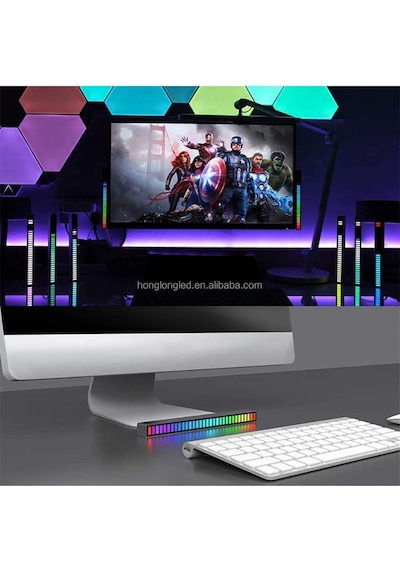 Rgb Çubuk Sese Duyarlı Ekolayzer Sese Duyarlı Ekolayzer Usb Kablo Ile Çalışır