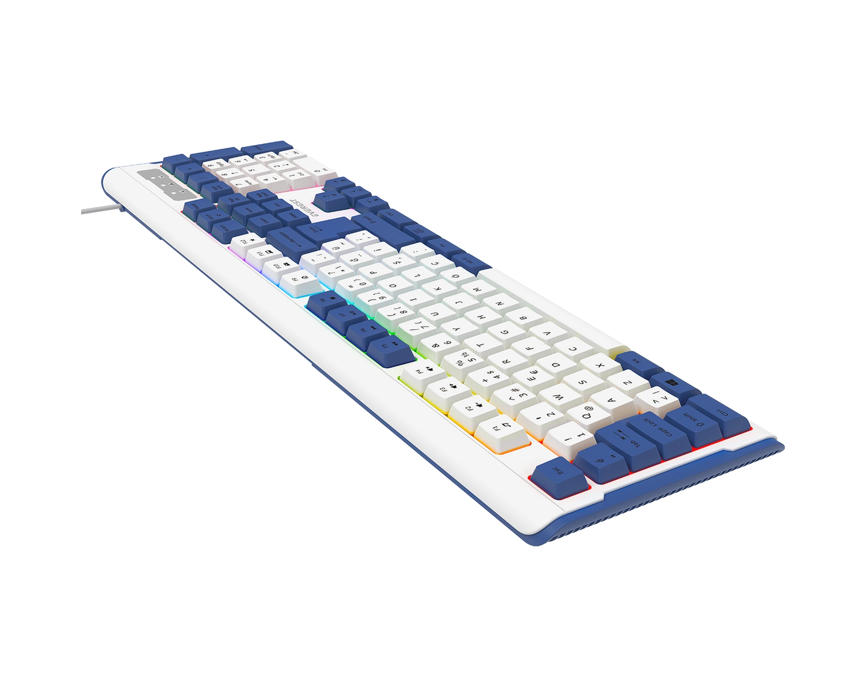 Everest Kb-74 Beyaz/mavi Usb Rainbow Aydınlatmalı Q Membrane